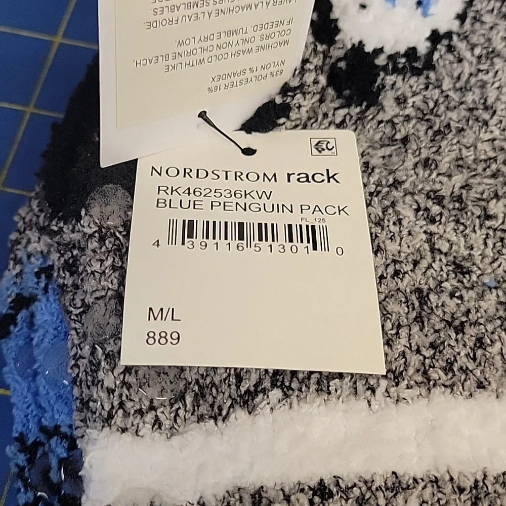 Nordstrom Butter Socks Penguin & Pattern Socks Set Of 2 NWT